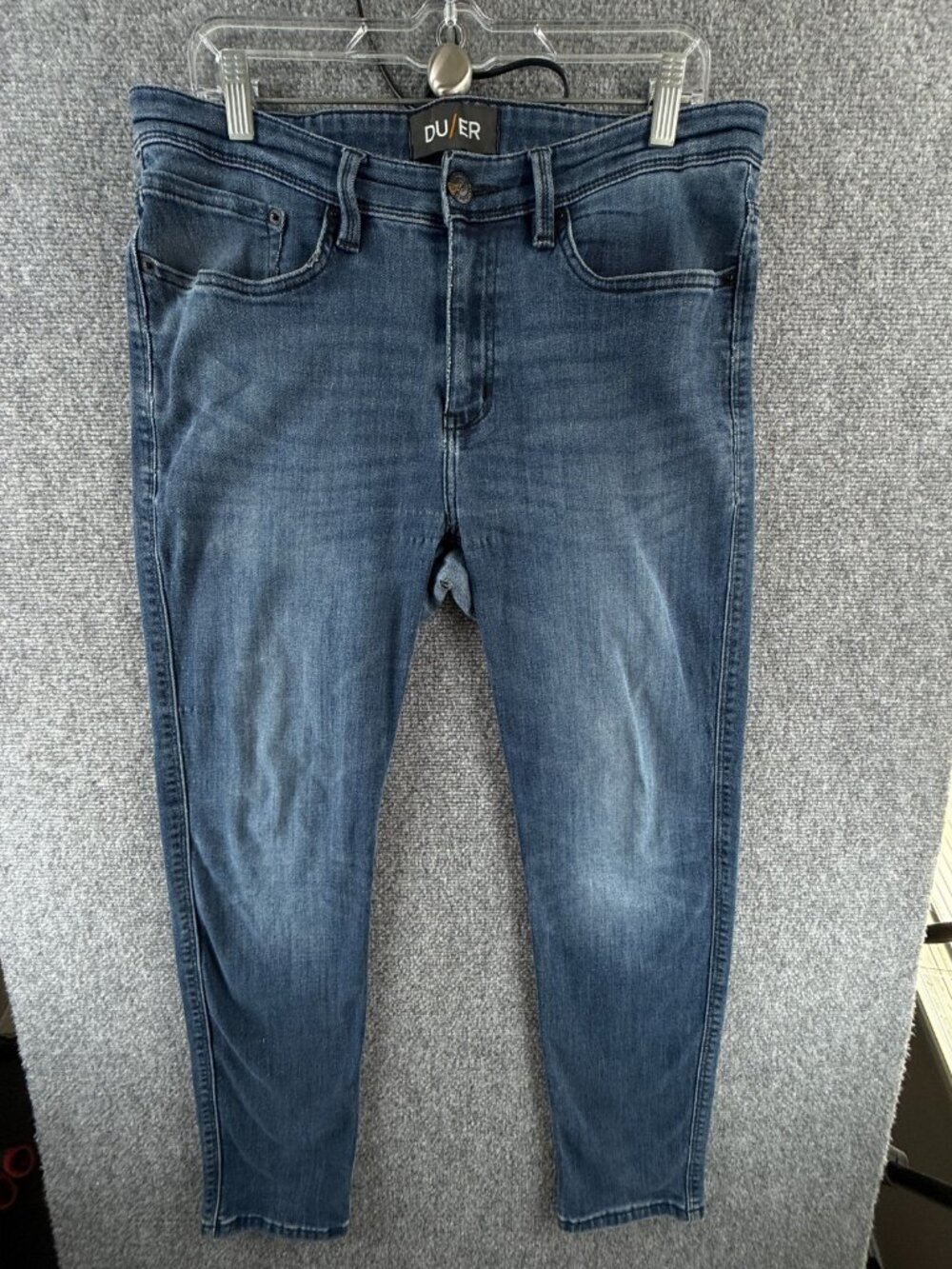 DU/ER Jeans Men Blue Denim Super Flex BLE L2X 34x30 Stretch Adult ACTL 32X28